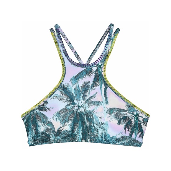 PilyQ Women's Mai Tai Stitched Gypsy Halter Top & Reversible Teeny Bikini Bottom - Picture 5 of 16